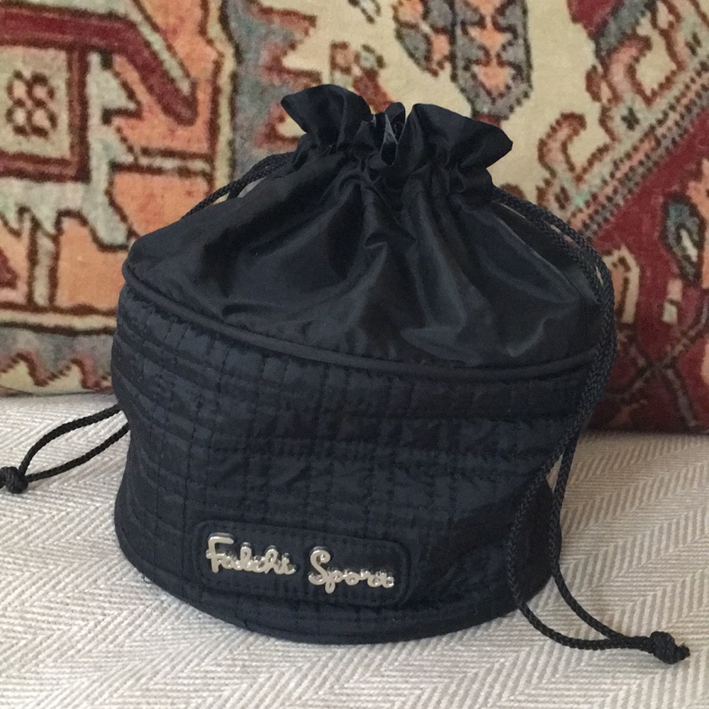 Carlos Falchi Sport quilted bag with silver logo